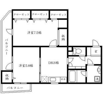 東京都練馬区豊玉中２丁目 賃貸マンション 2DK